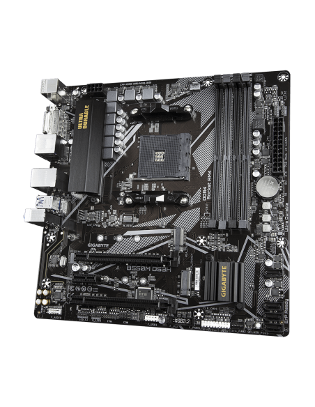 Дънна платка GIGABYTE B550M DS3H, Socket AM4, 4 x DDR4