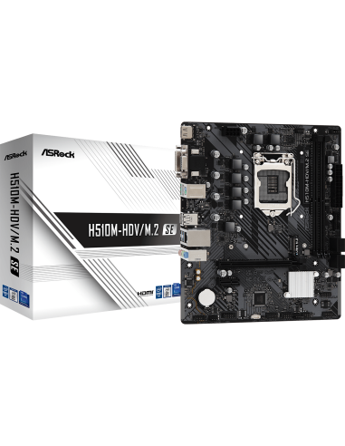 Дънна платка ASRock H510M-HDV/M.2 SE, LGA1200, DDR4, mATX