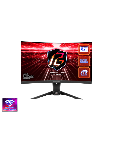 Геймърски Монитор ASRock PG27Q15R2A 27-quot, QHD (2560X1440) 1500R VA