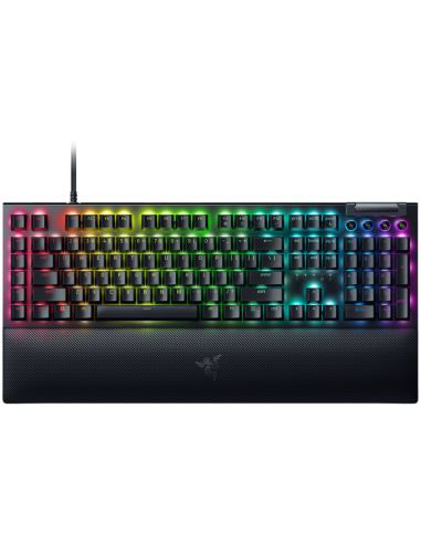 Razer BlackWidow V4 Mechanical Gaming Keyboard, US Layout, Green Switch, Razer Chroma RGB, 6 Macro Keys, Lubricated Stabilize