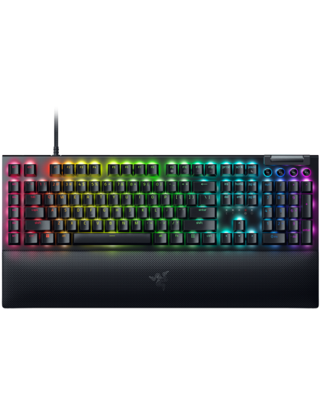 Razer BlackWidow V4 Mechanical Gaming Keyboard, US Layout, Green Switch, Razer Chroma RGB, 6 Macro Keys, Lubricated Stabilize
