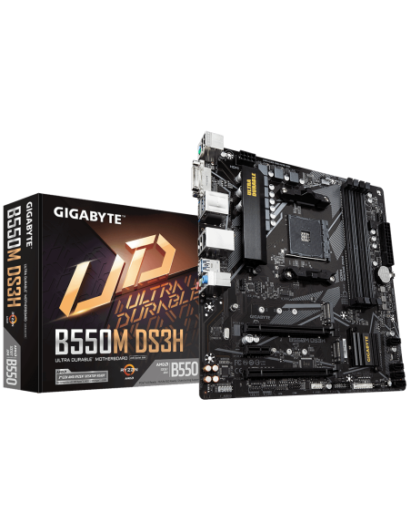 Дънна платка GIGABYTE B550M DS3H, Socket AM4, 4 x DDR4
