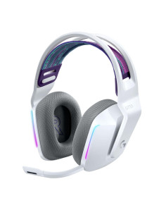 Геймърски слушалки Logitech G733 Lightspeed Wireless RGB, Микрофон, Бели