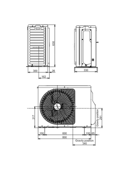 Външно тяло Toshiba RAS-2M18U2AVG-E за 2 вътрешни тела