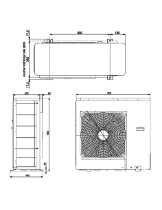 Външно тяло Toshiba RAS-3M26U2AVG-E за 3 вътрешни тела