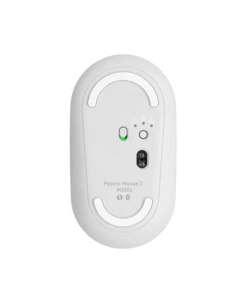 LOGITECH M350S Pebble 2 Bluetooth Mouse - TONAL WHITE - DONGLELESS
