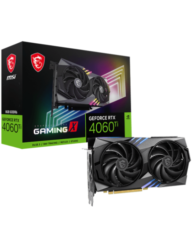 MSI Video Card Nvidia GeForce RTX 4060 Ti GAMING X 8G, 8GB GDDR6, 128bit, Effective Memory Clock: 18000MHz, Boost: 2655 MHz, 