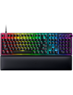 Razer Huntsman V2, Optical Gaming Keyboard (Linear Red Switch), US Layout, Doubleshot PBT Keycaps, Sound Dampening Foam, Raze
