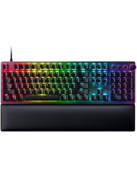 Razer Huntsman V2, Optical Gaming Keyboard (Linear Red Switch), US Layout, Doubleshot PBT Keycaps, Sound Dampening Foam, Raze