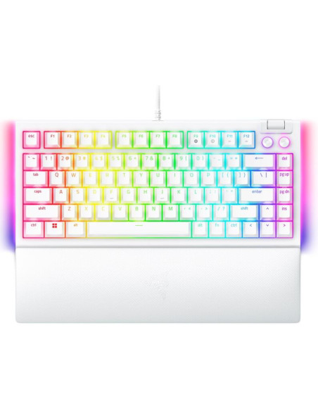 Razer BlackWidow V4 75- White, Gaming Keyboard, US Layout, Hot-swappable Design, Compact 75- Layout with Aluminum Case,  Mech