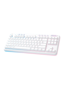 Безжична геймърска механична клавиатура Logitech G G715, TKL, Tactile, RGB LED, US Layout, бяла
