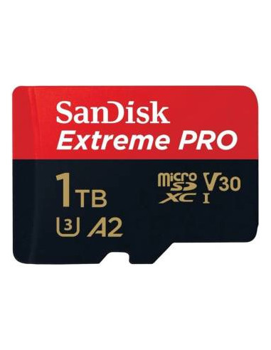 SanDisk Extreme PRO microSDXC 1TB + SD Adapter + 2 years RescuePRO Deluxe up to 200MB/s - 140MB/s Read/Write speeds A2 C10 V3