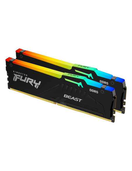 Памет Kingston FURY Beast RGB 64GB (2x32GB) DDR5 - KF560C30BBEAK2-64
