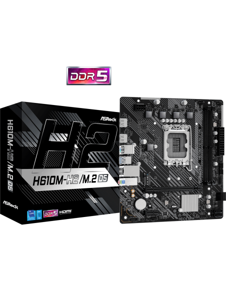 Дънна платка ASRock H610M-H2/M.2, DDR5, mATX