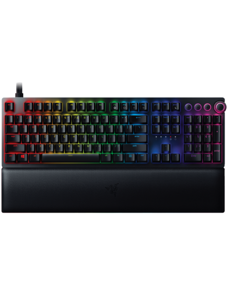 Razer Huntsman V2, Optical Gaming Keyboard with Near-zero Input Latency (Clicky Optical Switch), US Layout, Doubleshot PBT Ke