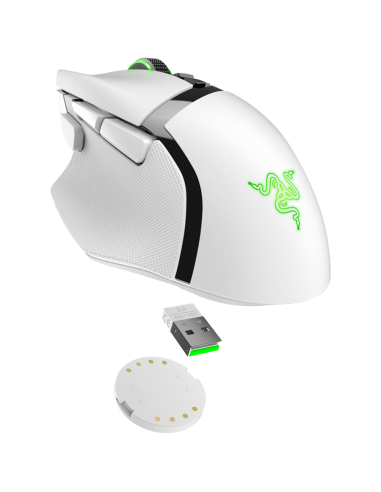 Razer Basilisk V3 Pro White, Wireless Gaming Mouse, True 30000 dpi, Focus Pro 30K Optical Sensor, Gen-3 Optical Mouse Switche