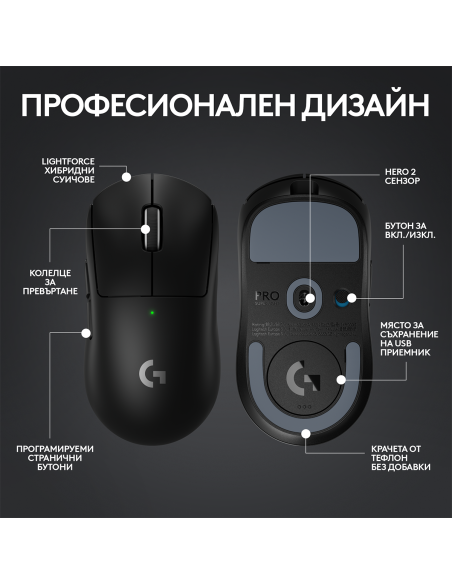 Геймърска мишка Logitech G Pro X Superlight 2 Wireless