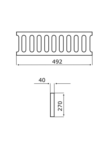 ЛИНЕЕН ОТВ.ЧУГУН 492/270/40/D400
