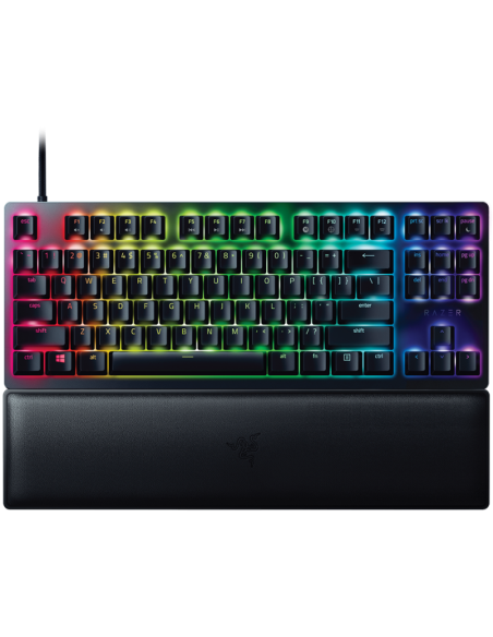 Razer Huntsman V2 Tenkeyless, Optical Gaming Keyboard (Clicky Optical Switch), US Layout, Doubleshot PBT Keycaps, Sound Dampe