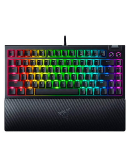 Razer BlackWidow V4 75-, Gaming Keyboard, US Layout, Razer Chroma RGB, Hot-swappable Design, Detachable Type C Cable, PCB - C