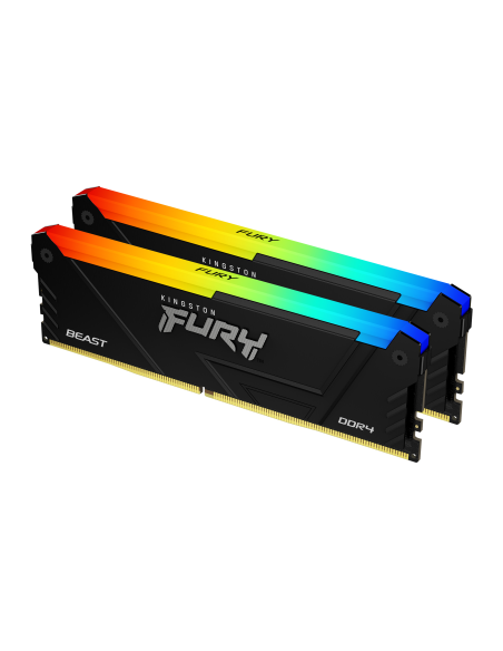 Памет Kingston FURY Beast Black RGB 32GB(2x16GB) DDR4 3600MHz CL18