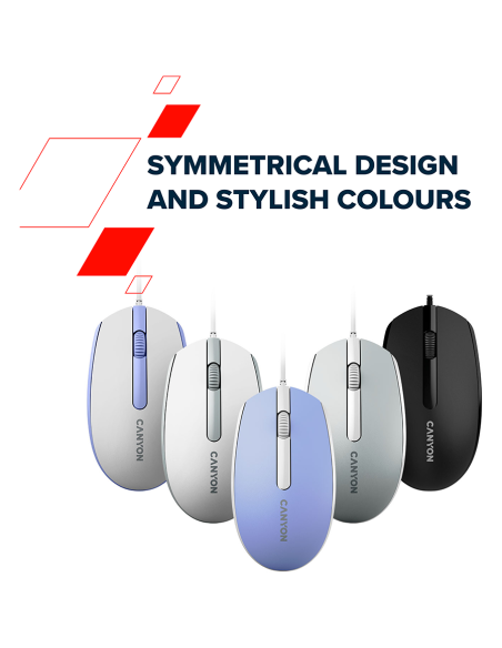 CANYON mouse M-10 Wired White Grey