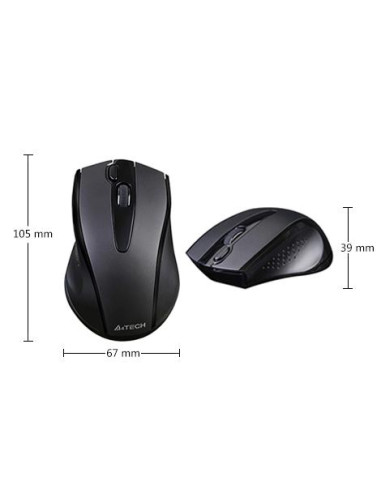 Безжична безшумна мишка A4tech V-Track G9-500FS,  Черен