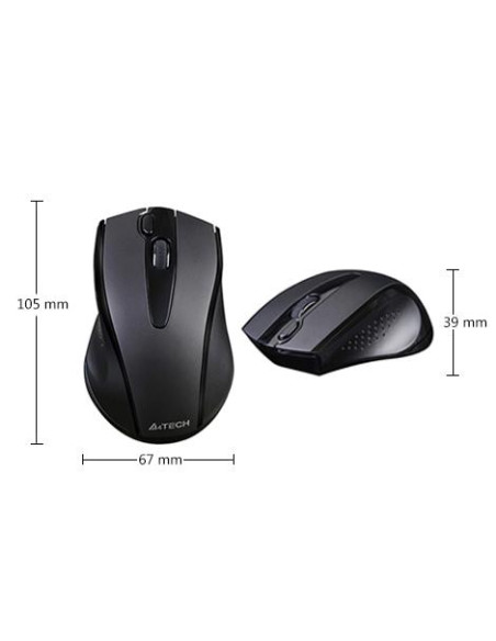 Безжична безшумна мишка A4tech V-Track G9-500FS,  Черен