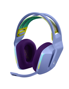 Геймърски слушалки Logitech G733 Lilac Lightspeed Wireless RGB, Микрофон, Лилави