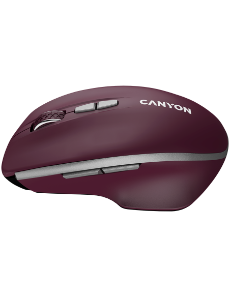 CANYON mouse MW-21 BlueLED 7buttons Wireless Burgundy Red