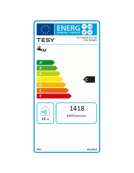 Електрически бойлер TESY BiLight 50л. 2000W, хоризонтален, дясна ел.част