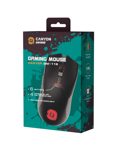 CANYON mouse Carver GM-116 6buttons Wired Black