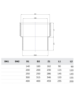 РР ПРЕХОД ОТ РР КЪМ PVC  Ф300/315