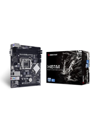 Дънна платка BIOSTAR H61MHV3, Intel H61, sock. 1155, Ver 7.0