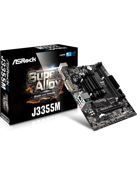 Дънна платка ASROCK J3355M, Intel-reg, Dual-Core Processor J3355, mATX