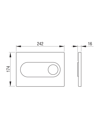 Двоен бутон ZIRCON ECO - бял