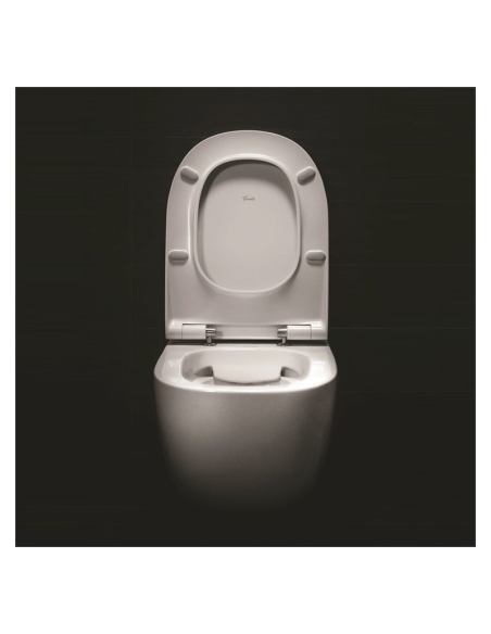 Висяща тоалетна Fluenta Rimless с капак Slim