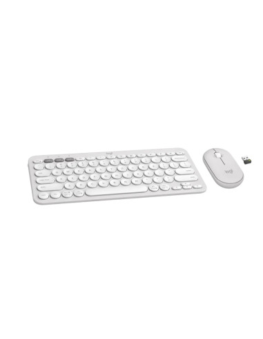 LOGITECH Pebble 2 Bluetooth Keyboard Combo - TONAL WHITE - US INTL