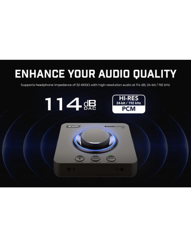 Външна звукова карта Creative Sound Blaster X4, USB-C, DAC, Super X-FI, TOSLINK