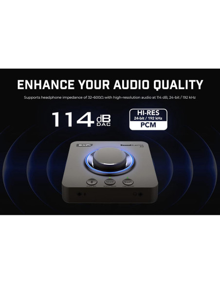 Външна звукова карта Creative Sound Blaster X4, USB-C, DAC, Super X-FI, TOSLINK