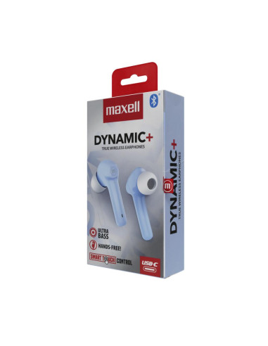 Блутут слушалки с докинг кутийка MAXELL Dynamic, True Wireless, Сини