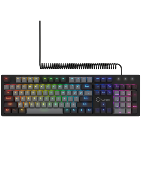 LORGAR Azar 514, Wired mechanical gaming keyboard, RGB backlight, 1680000 colour variations, 18 modes, keys number: 104, 50M 