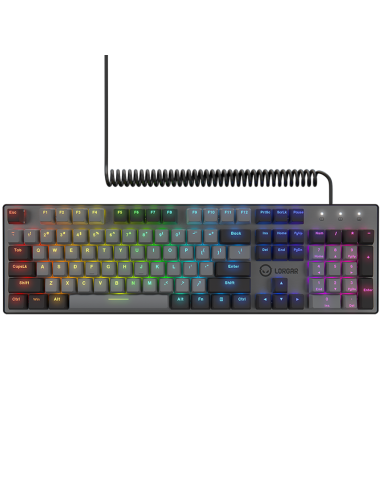 LORGAR Azar 514, Wired mechanical gaming keyboard, RGB backlight, 1680000 colour variations, 18 modes, keys number: 104, 50M 