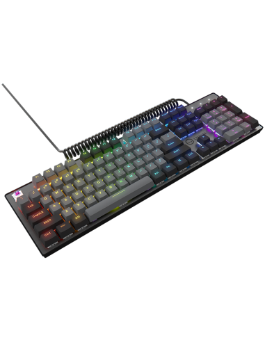 LORGAR Azar 514, Wired mechanical gaming keyboard, RGB backlight, 1680000 colour variations, 18 modes, keys number: 104, 50M 