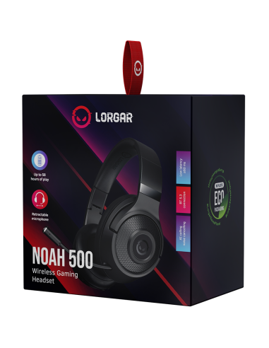 LORGAR Noah 500, Wireless Gaming headset with microphone, JL7006, BT 5.3, battery life up to 58 h (1000mAh), USB (C) charging