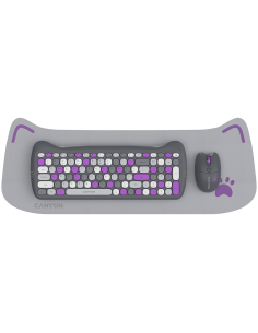 CANYON HSET-W6 Keyboard+Mouse Kitty Edition AAA+АА Wireless Violet
