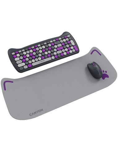 CANYON HSET-W6 Keyboard+Mouse Kitty Edition AAA+АА Wireless Violet