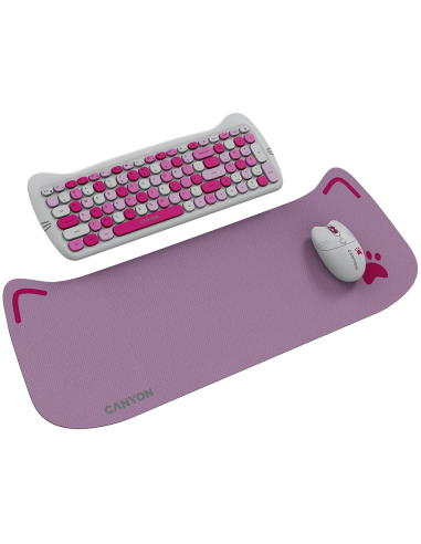 CANYON HSET-W6 Keyboard+Mouse Kitty Edition AAA+АА Wireless Pink