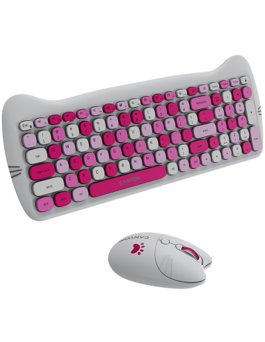 CANYON HSET-W6 Keyboard+Mouse Kitty Edition AAA+АА Wireless Pink