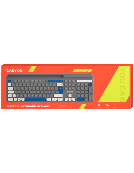 CANYON keyboard HKB-W03 AAA Wireless Grey